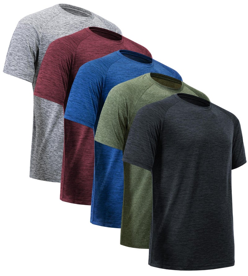 CE' CERDR Mens Workout Shirts Quick Dry Performance Short Sleeve Athletic Shirt - Image 1